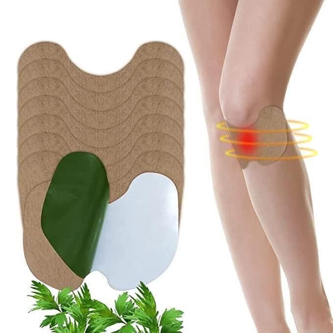 🌿Herbal Heat Knee Patch: Natural Wormwood & Menthol For Temporary External Relief - Natural Adhesive Heat Patches For Joint And Muscle 🏃🏻🤸🏻(Pack of 10, 20, 30)