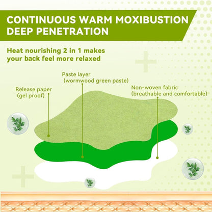 🌿Herbal Heat Knee Patch: Natural Wormwood & Menthol For Temporary External Relief - Natural Adhesive Heat Patches For Joint And Muscle 🏃🏻🤸🏻(Pack of 10, 20, 30)